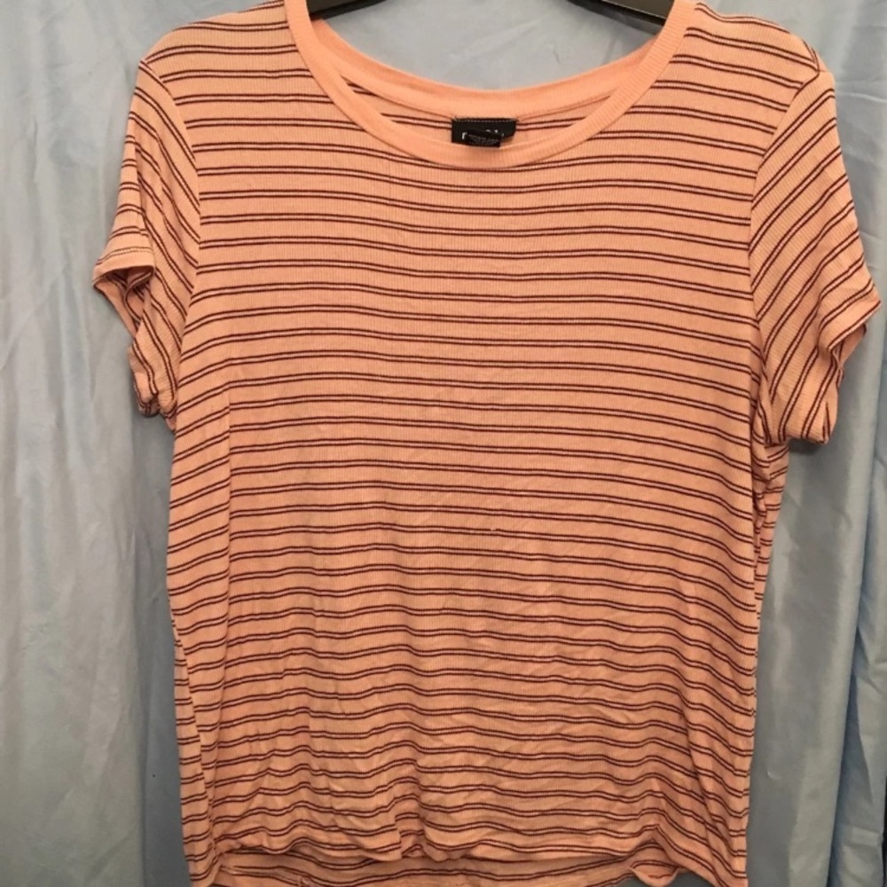 Pastel pink striped top